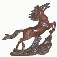 Small bronze horse statue