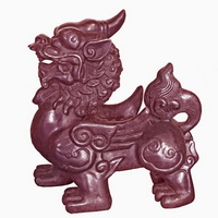 Bronze unicorn statue