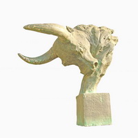 Bronze bull head