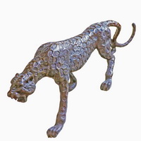 Large leopard statue