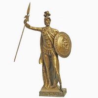 Bronze warrior statue