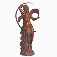 Bronze woman statue