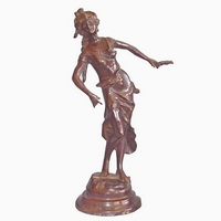 Antique bronze statue woman