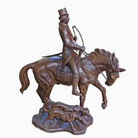 Bronze hunting statues
