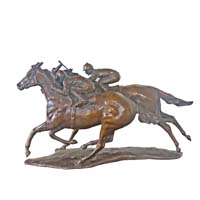 Horse racing statue