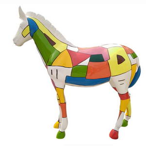 painted fiberglass horse statue