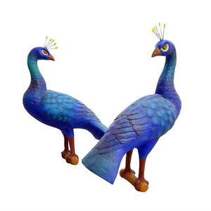 peacock garden statues