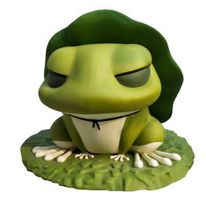 Cartoon frog statue
