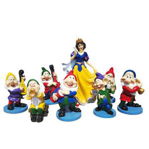 snow white and the seven dwarfs statues