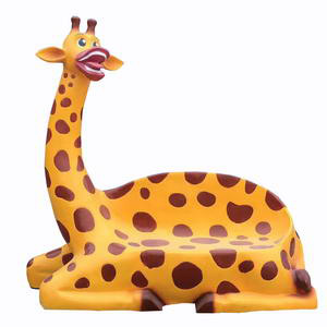 giraffe statue art bench
