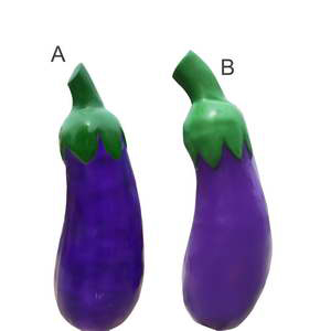 Garden eggplant sculpture