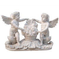 Marble cherub statues
