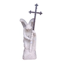 marble kneeling angel statue
