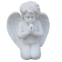 Small marble angel statues