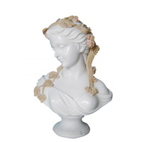 a marble bust statue