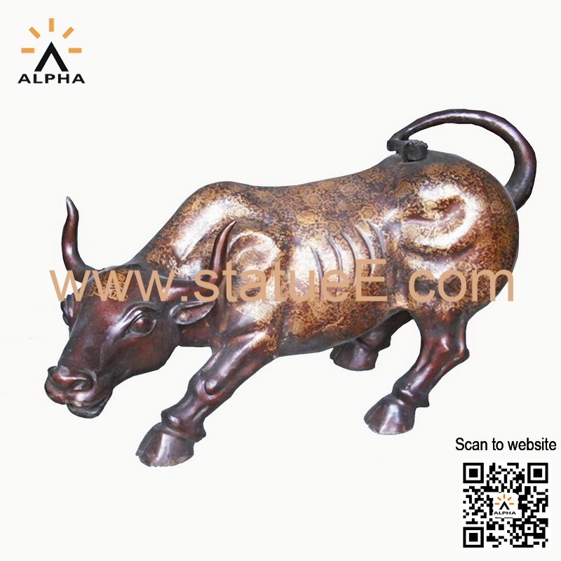 Bull bronze statue