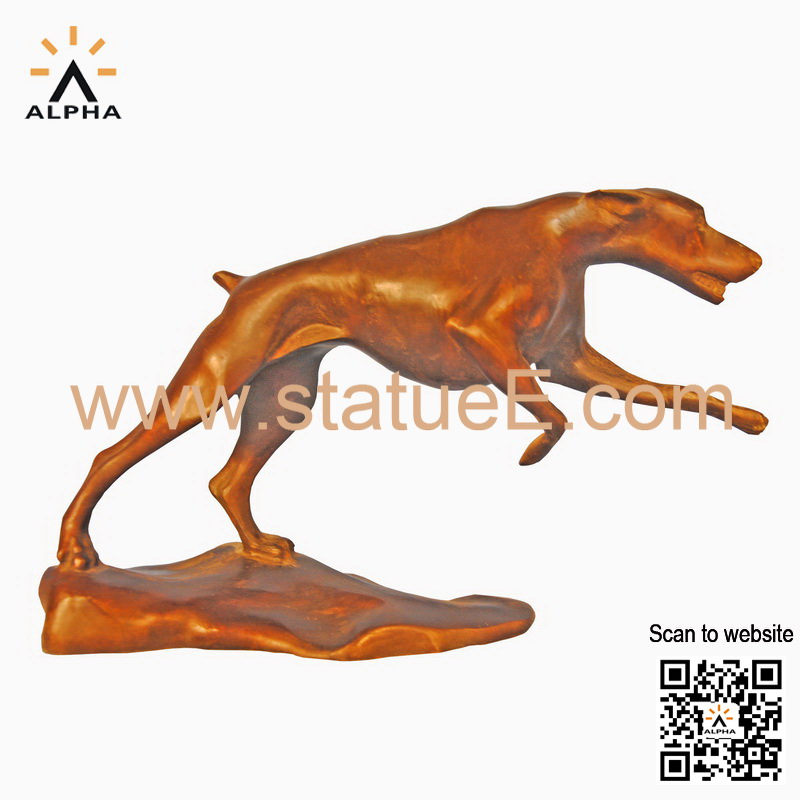 Bronze bulldog statue