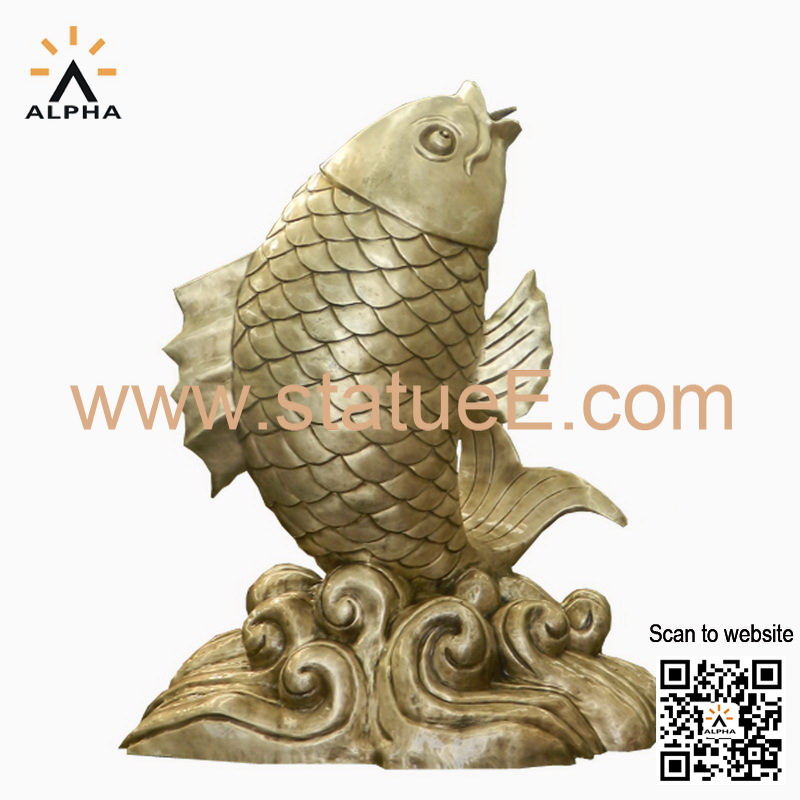 Bronze fish statue