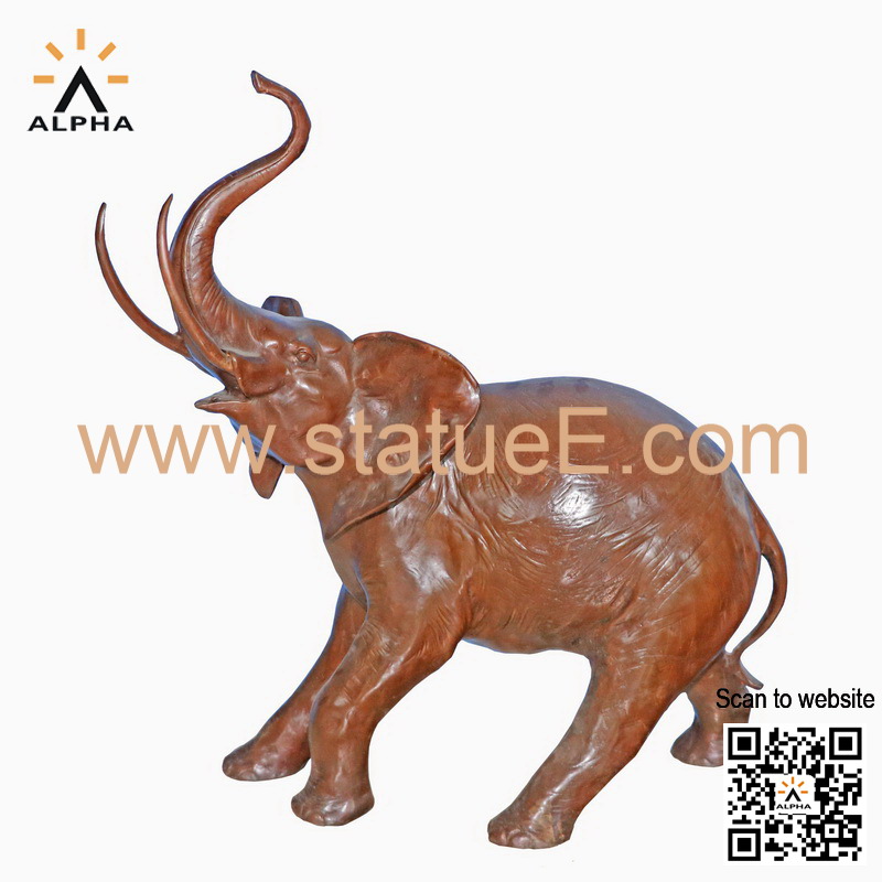 bronze elephant decor statue