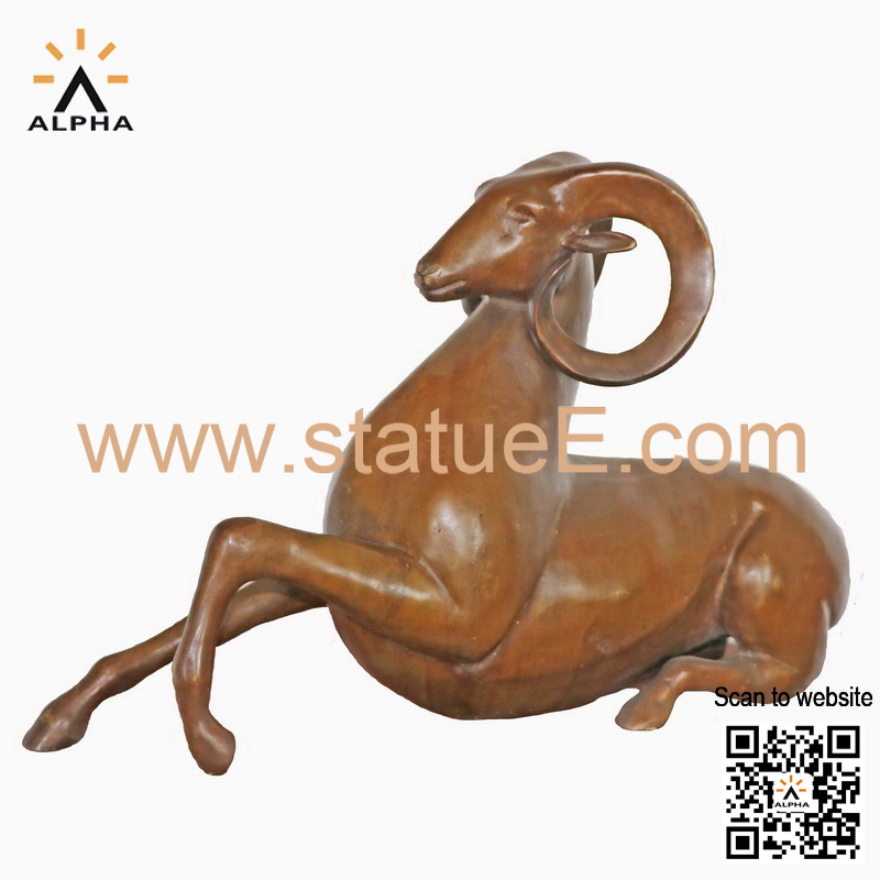 Bronze goat statue