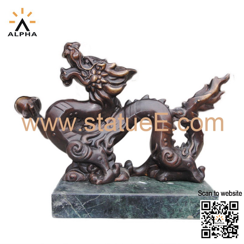 Bronze dragon statue
