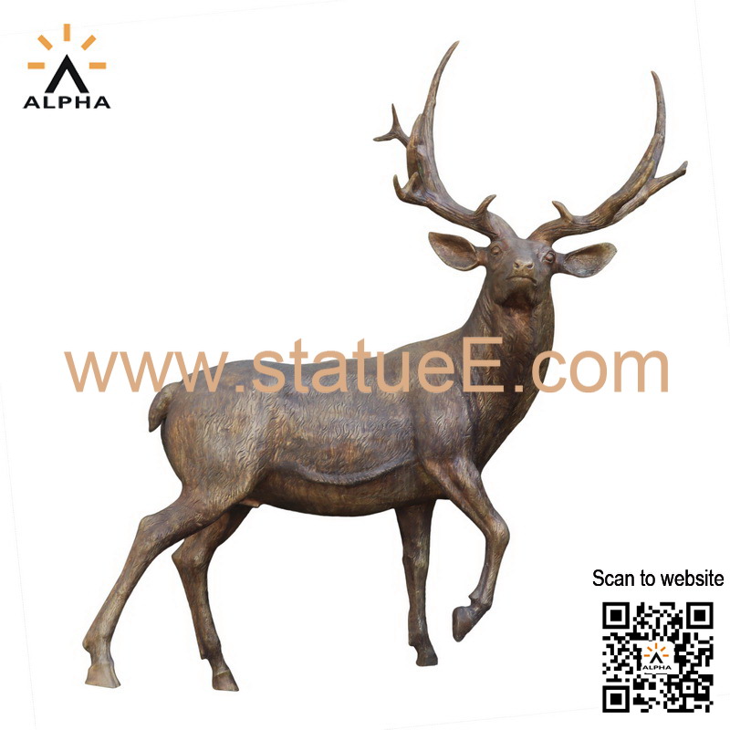 Bronze stag ornament