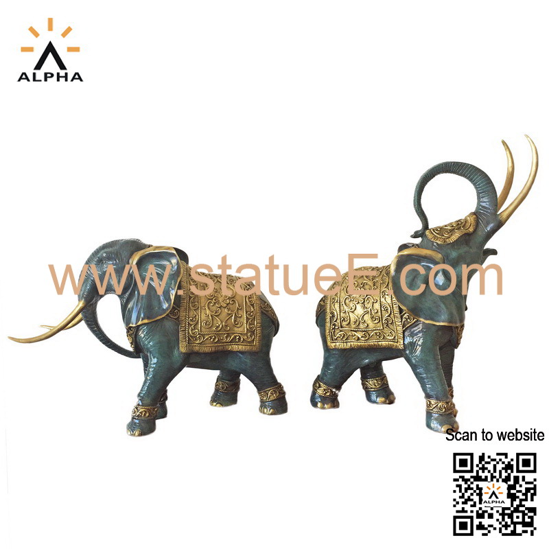 Bronze elephant figurine