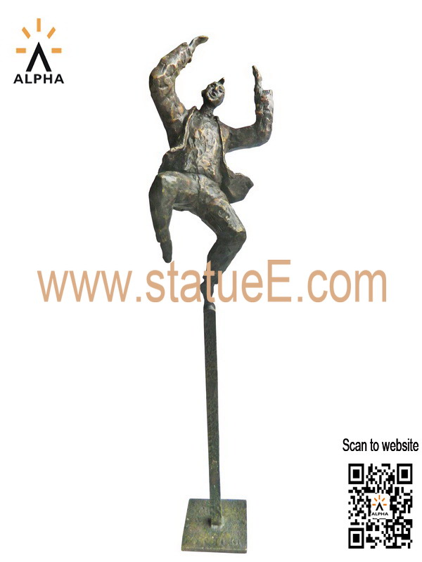 Bronze abstract statue