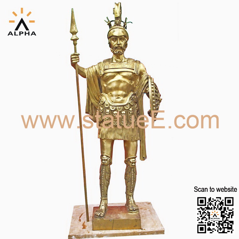 Roman soldier bronze statue