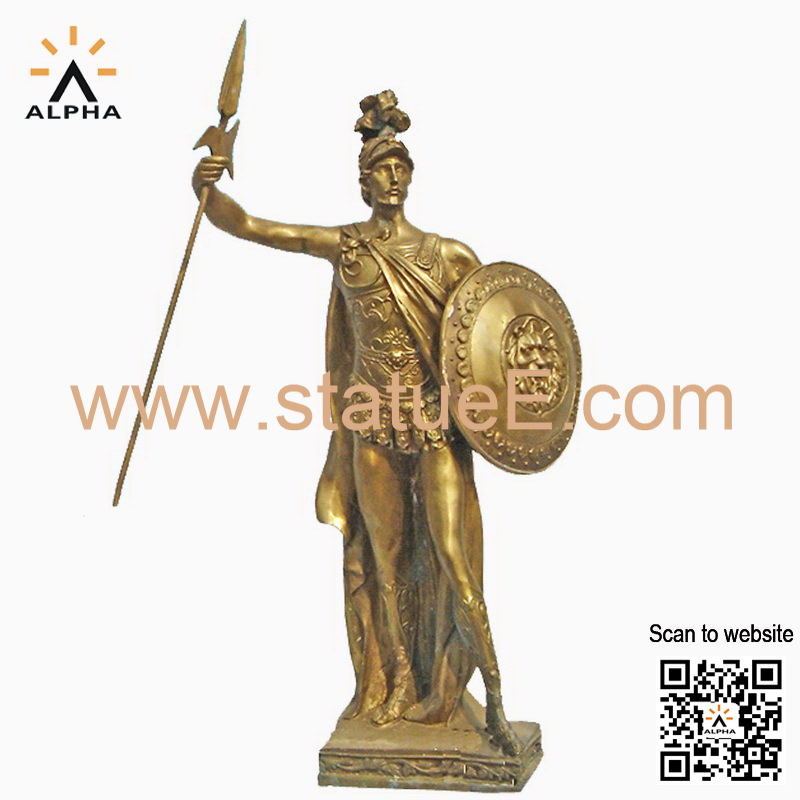 Bronze warrior statue
