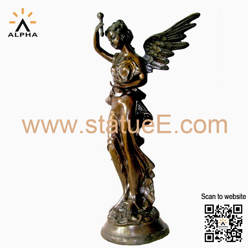 Bronze angel figurines