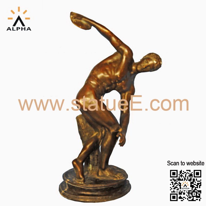Bronze Greek discus statue