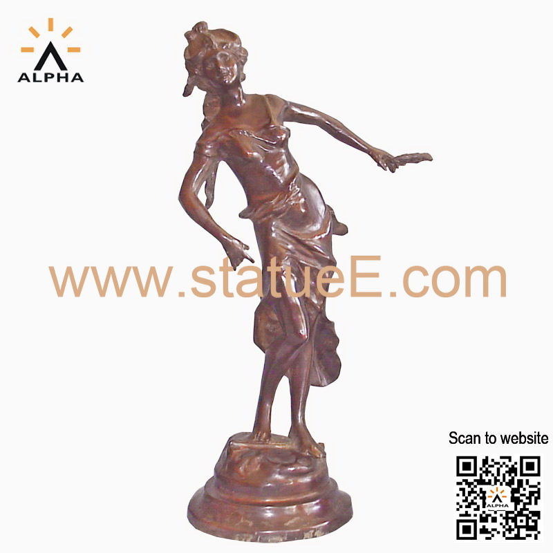 antique bronze statue woman