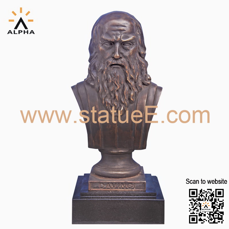 Bronze Da Vinci bust