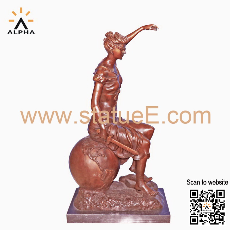 bronze lady Justice statue