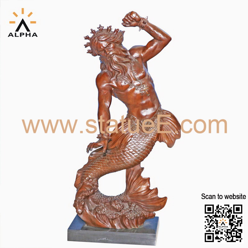 Poseidon statue bronze