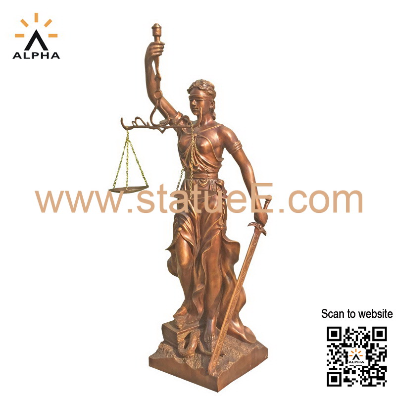 bronze Justice statue