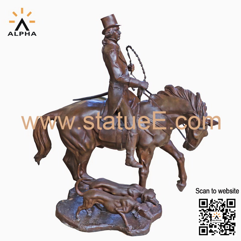 Bronze hunting statues