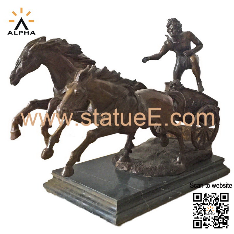 Bronze Apollo chariot statue