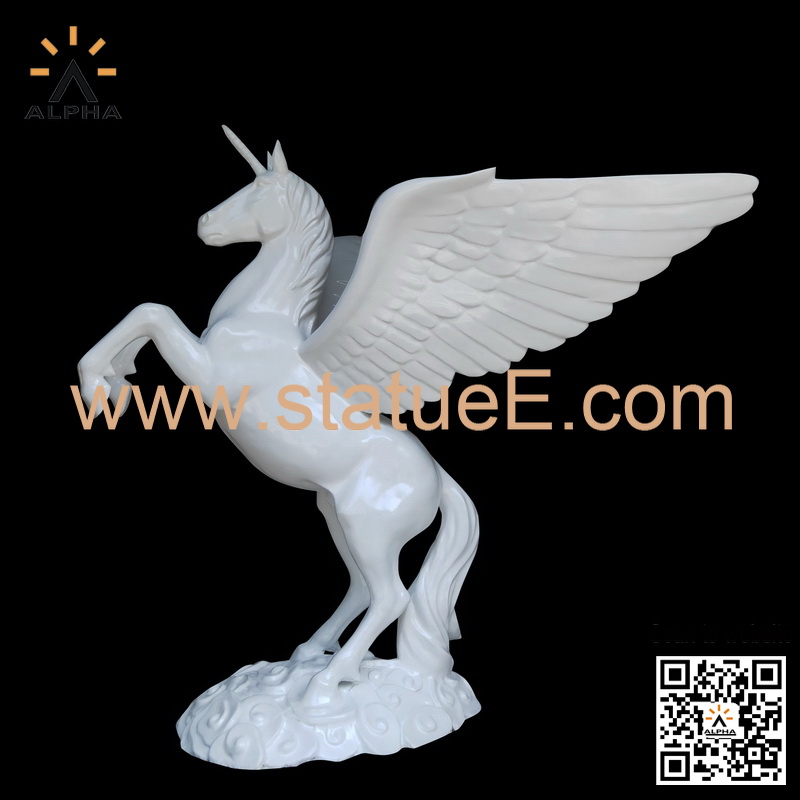 flying unicorn statue