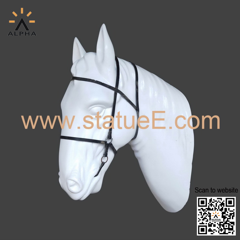 Fiberglass horse head sculpture