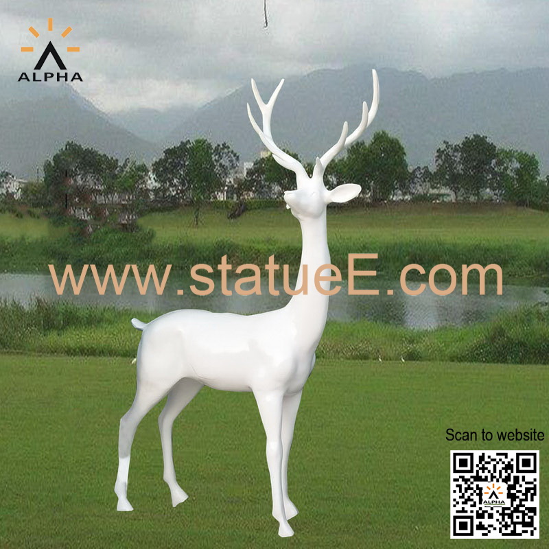 White deer statue