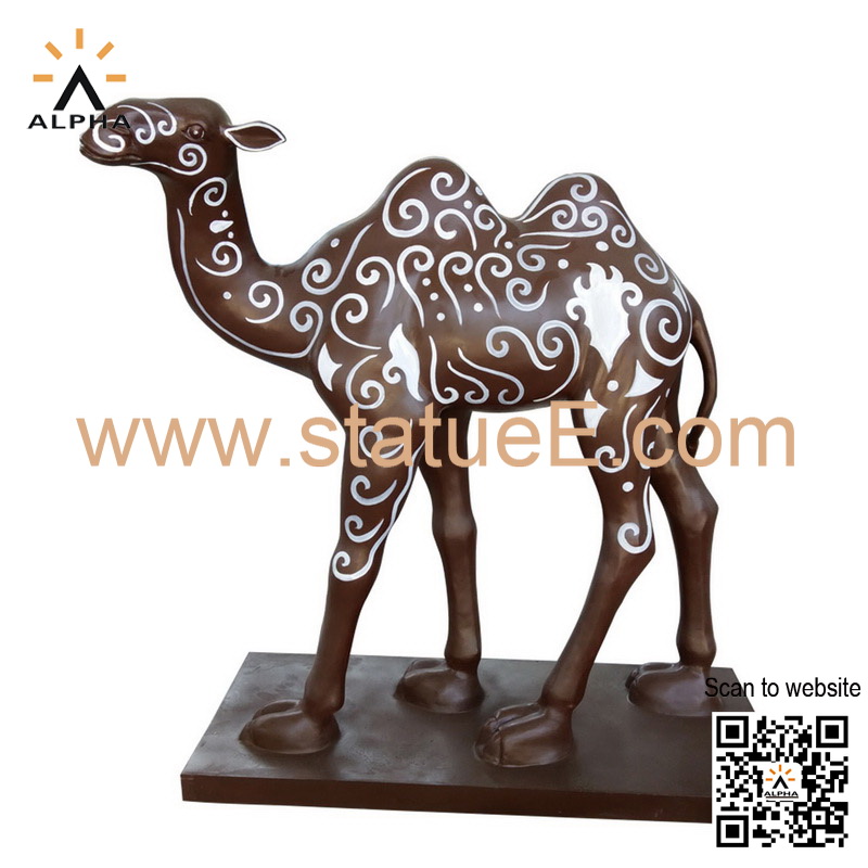 Painted camel statue