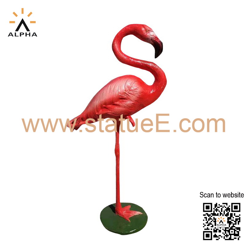 Garden flamingo statue