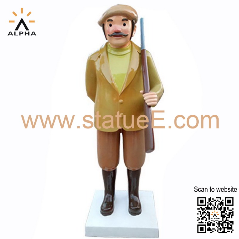 cartoon man statue