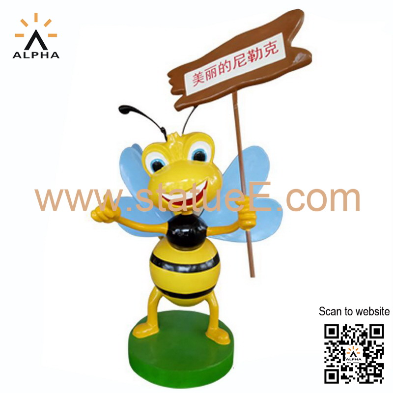 Cartoon insect statue