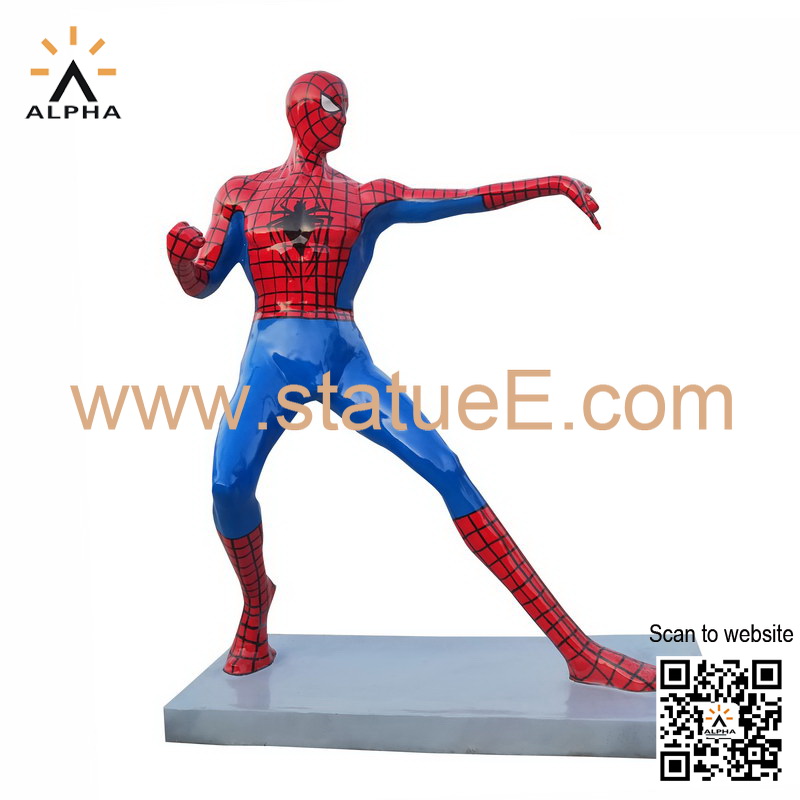 Giant spider man statue