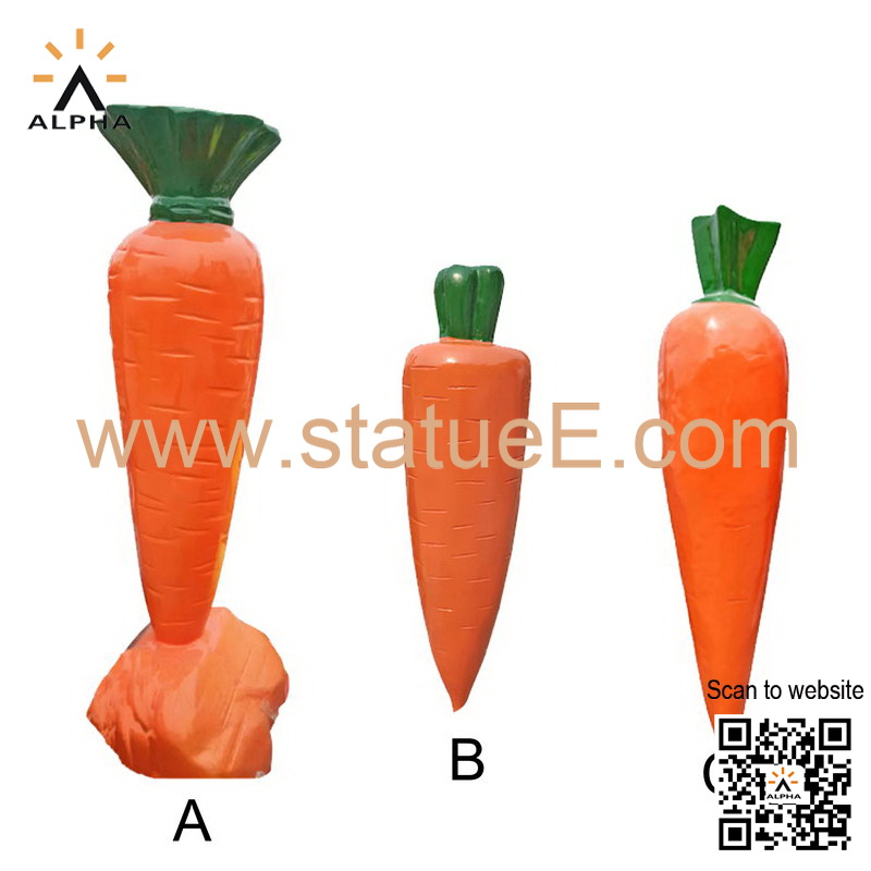 Garden carrot sculpture