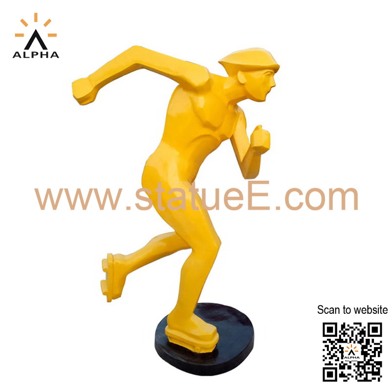 Skate player statue